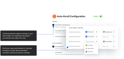 image showing Auto-Enroll Configuration options